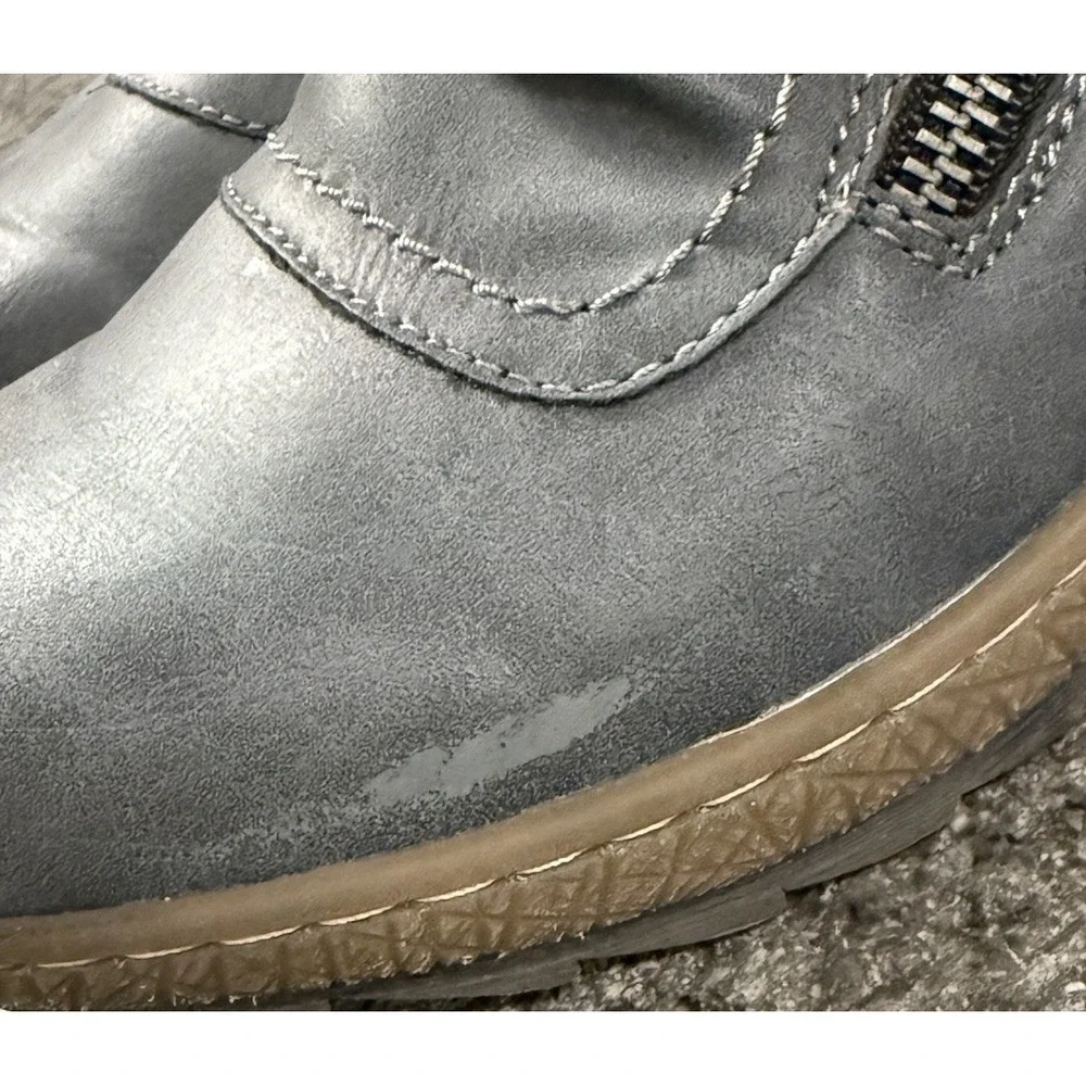 Spring Step Womens Relife Cleora Sherpa Lined Zip Boots Water Resistant Blue‎ 10